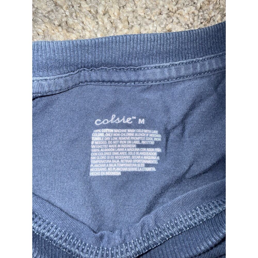 Colsie - Blue Cropped Tee - Medium - Picture 2 of 2
